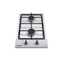 Encimera a gas 2 platos Fensa FCE 2HF GL T Inox, vista frontal