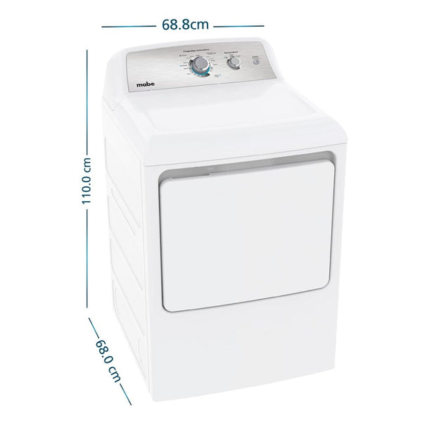 Secadora eléctrica Mabe 20 kg SME26N5MNBCL0, vista isométrica derecha