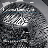 Secadora Mabe SME26N5MNBCL0, sistema de ventilación Long Vent