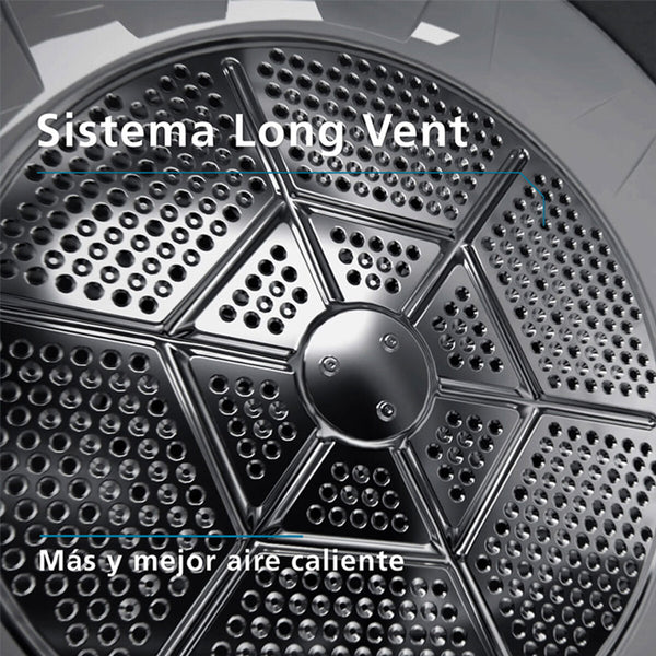 Secadora Mabe SME26N5MNBCL0, sistema de ventilación Long Vent