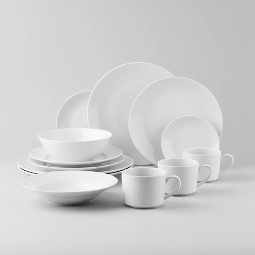 Set Vajilla Porcelana Hallen 30 Piezas Blanco Petra