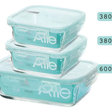 Pack 3 Herméticos Vidrio (600+380+380 Ml) Allegra