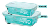 Pack 2 Contenedores Vidrio Herméticos (1000 Y 600 Ml)
