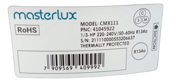 Compresor 1/3 Hp R134a Masterlux
