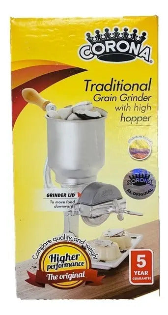 Molinillo De Grano Tolva Alta Marca Corona Gris