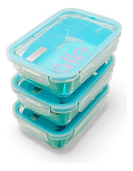 Pack 3 Herméticos De Vidrio De 750 Ml C/u Allegra