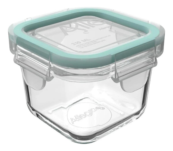 Pack De 10 Mini Herméticos De Vidrio Allegra 210ml
