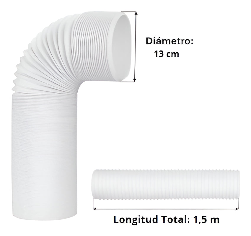 Tubo O Manga Aire Acondicionado 1.5mt/13cm Resistente