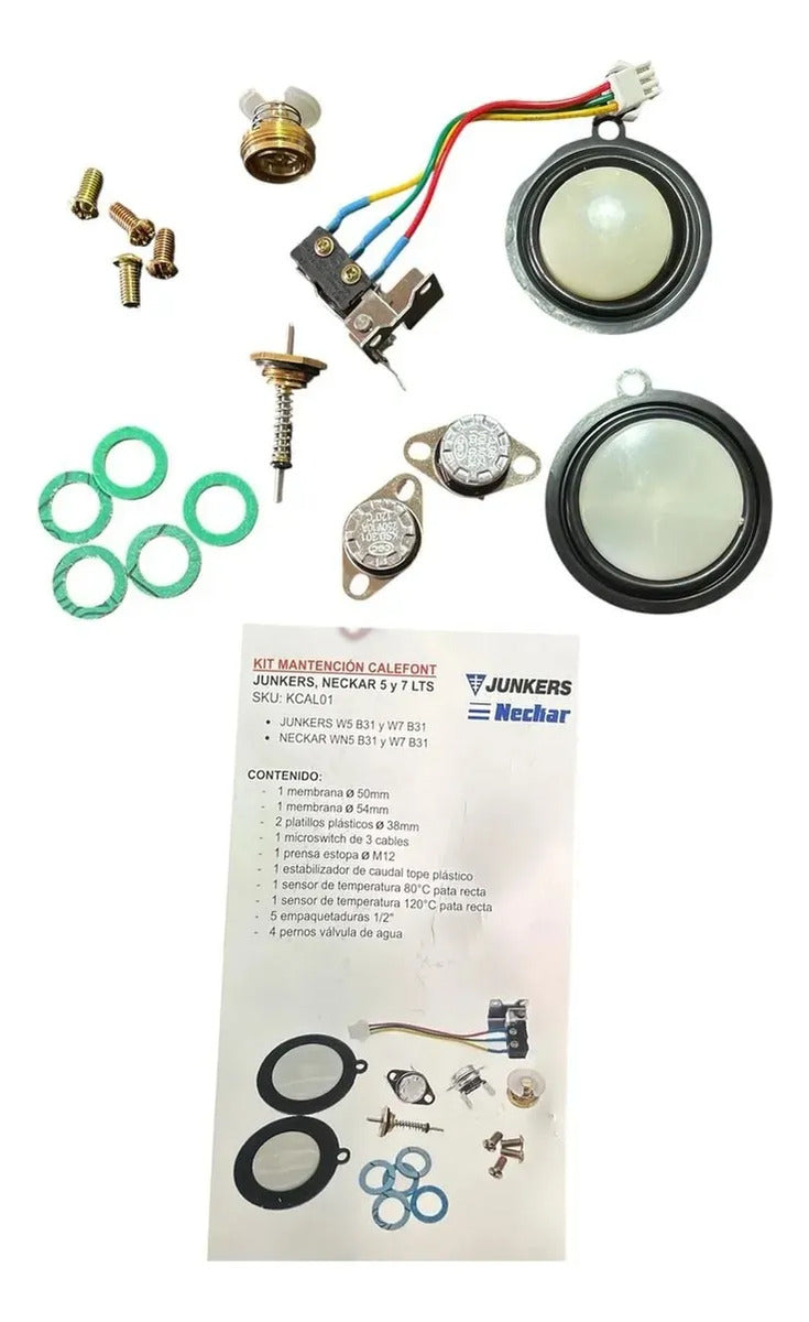 Kit Mantención Calefonts Junkers Neckar 5 Y 7 Lt