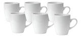 6 Tazas Mug De Ceramica Blanco Bullet 325ml Hallen