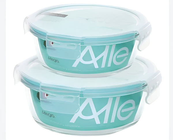 Pack 2 Contenedores Herméticos Vidrio Allegra (720+370 Ml)