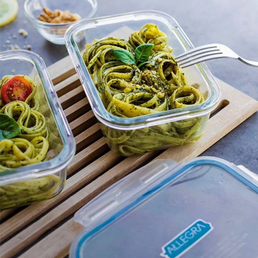 Pack 3 Herméticos De Vidrio (600+420+420 Ml) Allegra