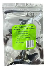 Kit 6 Inyectores Cocina Mabe Gas Natural + Llave Especial