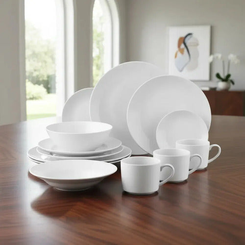 Set Vajilla Porcelana Hallen 30 Piezas Blanco Petra