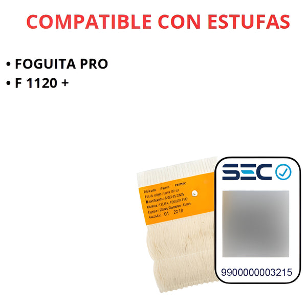 Mecha Certificada Para Estufas Foguita Pro Y 1120+