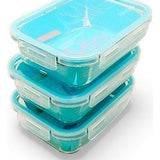 Pack 3 Herméticos De Vidrio De 1000 Ml Allegra