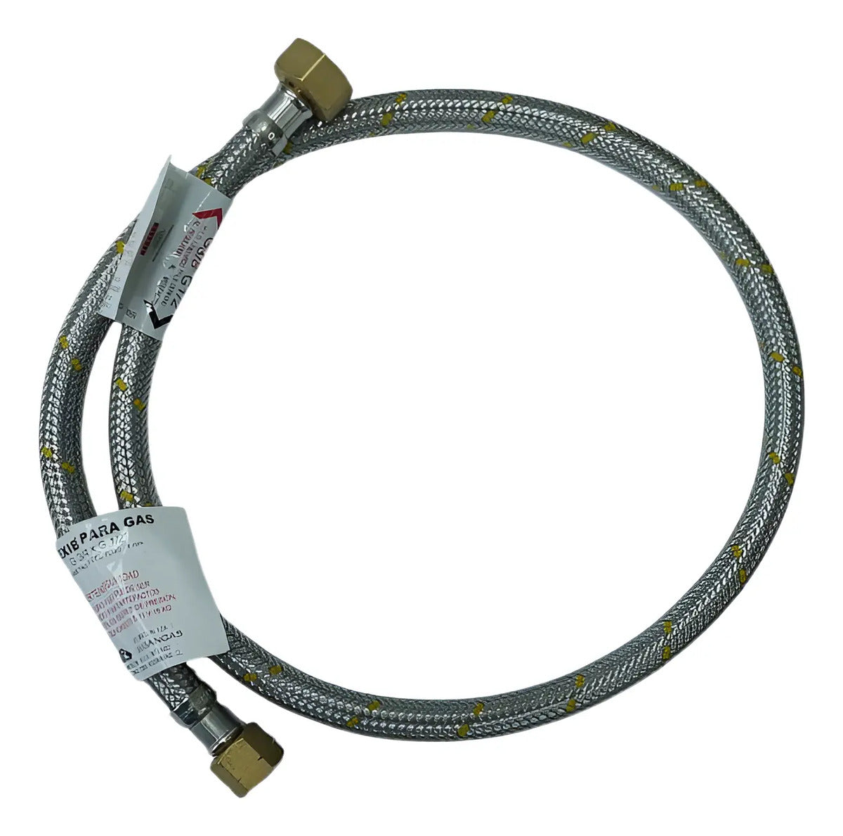 Flexible Gas 1 Mt Conex. Roscada 3/8 Hilo Izq X 1/2 Hilo Der