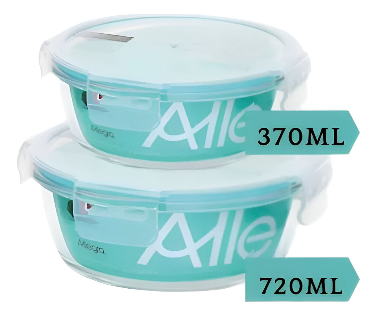 Pack 2 Contenedores Herméticos Vidrio Allegra (720+370 Ml)