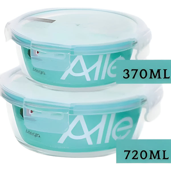 Pack 2 Contenedores Herméticos Vidrio Allegra (720+370 Ml)