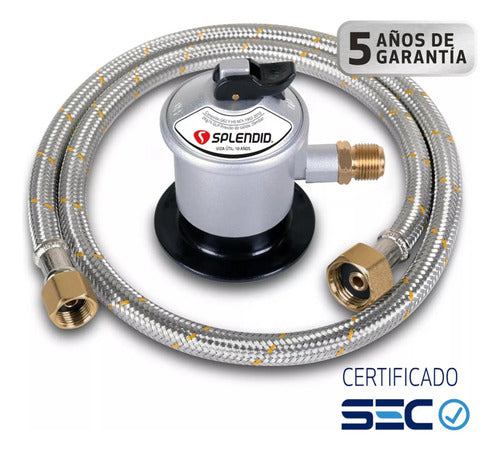 Kit Splendid Regulador De Gas + Flexible 1MT
