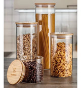 Juego De 4 Ollas Herméticas | Electrolux Bamboo Lid Vidrio
