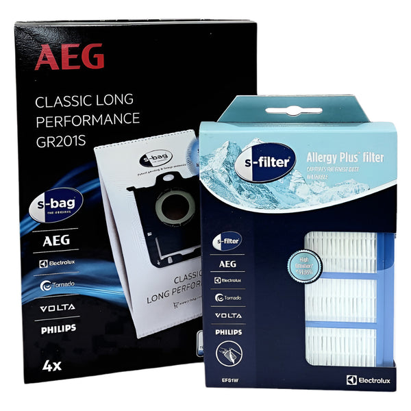 Kit 4 Bolsas Aspiradora Electrolux E201 Más Filtro Hepa