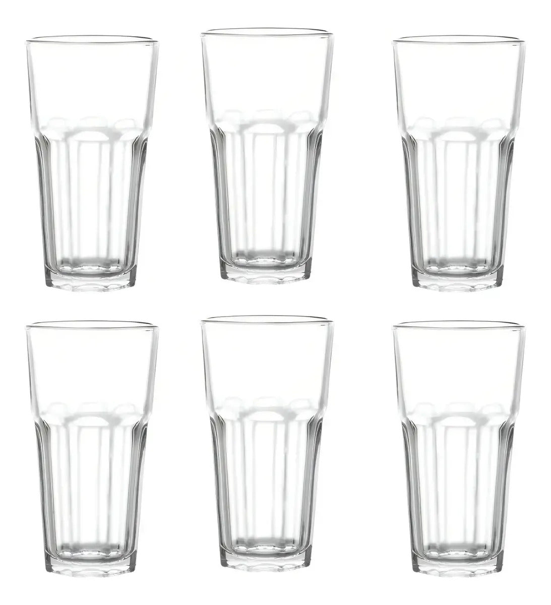 Set 6 Vasos Vidrio Cristar Lisboa Cooler 493 Ml