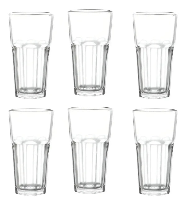 Set 6 Vasos Vidrio Cristar Lisboa Cooler 493 Ml