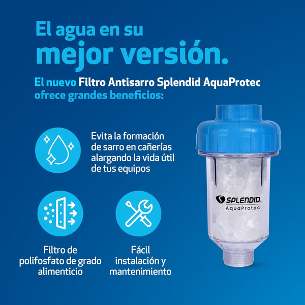 Filtro Antisarro Calefon Y Lavavajillas Splendid Blanco