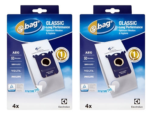 Dos Kits 4 Bolsas Aspiradora Electrolux E201