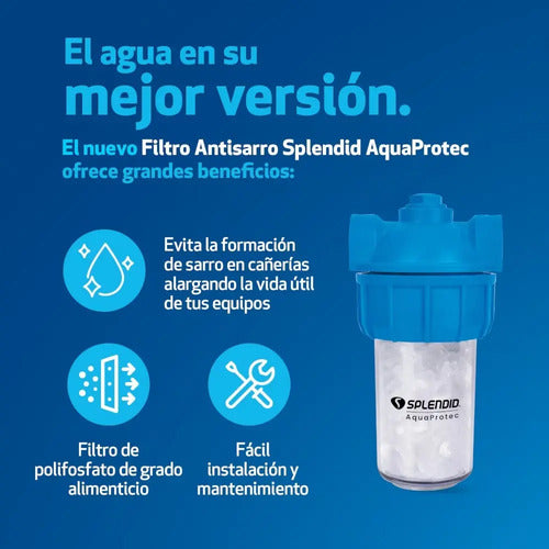 Filtro Antisarro Splendid Calefon (+10L), Termo Y Caldera Gris