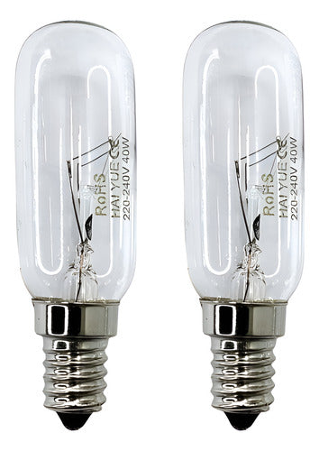 Dos Ampolletas Para Campanas 220v 40w E14 5 Cm Largo