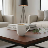 6 Tazas Mug De Ceramica Blanco Bullet 325ml Hallen