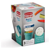 Pack 3 Contenedores Hermético 378ml Ideal Yogurt Y Cereal