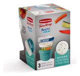 Pack 3 Contenedores Hermético 378ml Ideal Yogurt Y Cereal