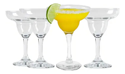 Set 4 Copas Margarita 266ML Línea Cristar Transparente