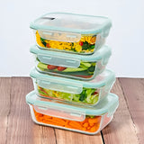 Pack 4 Contenedores Herméticos Vidrio (420+600+750+1000 Ml)