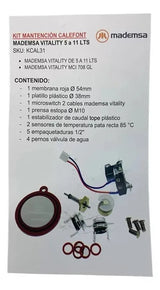 Kit Mantención Calefont Mademsa Vitality 5 A 11 Lt