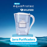 Jarra Purificadora De Agua 2,6 L Splendid Con Visor Lcd