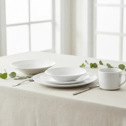 Set Vajilla Porcelana Hallen 30 Piezas Blanco Petra
