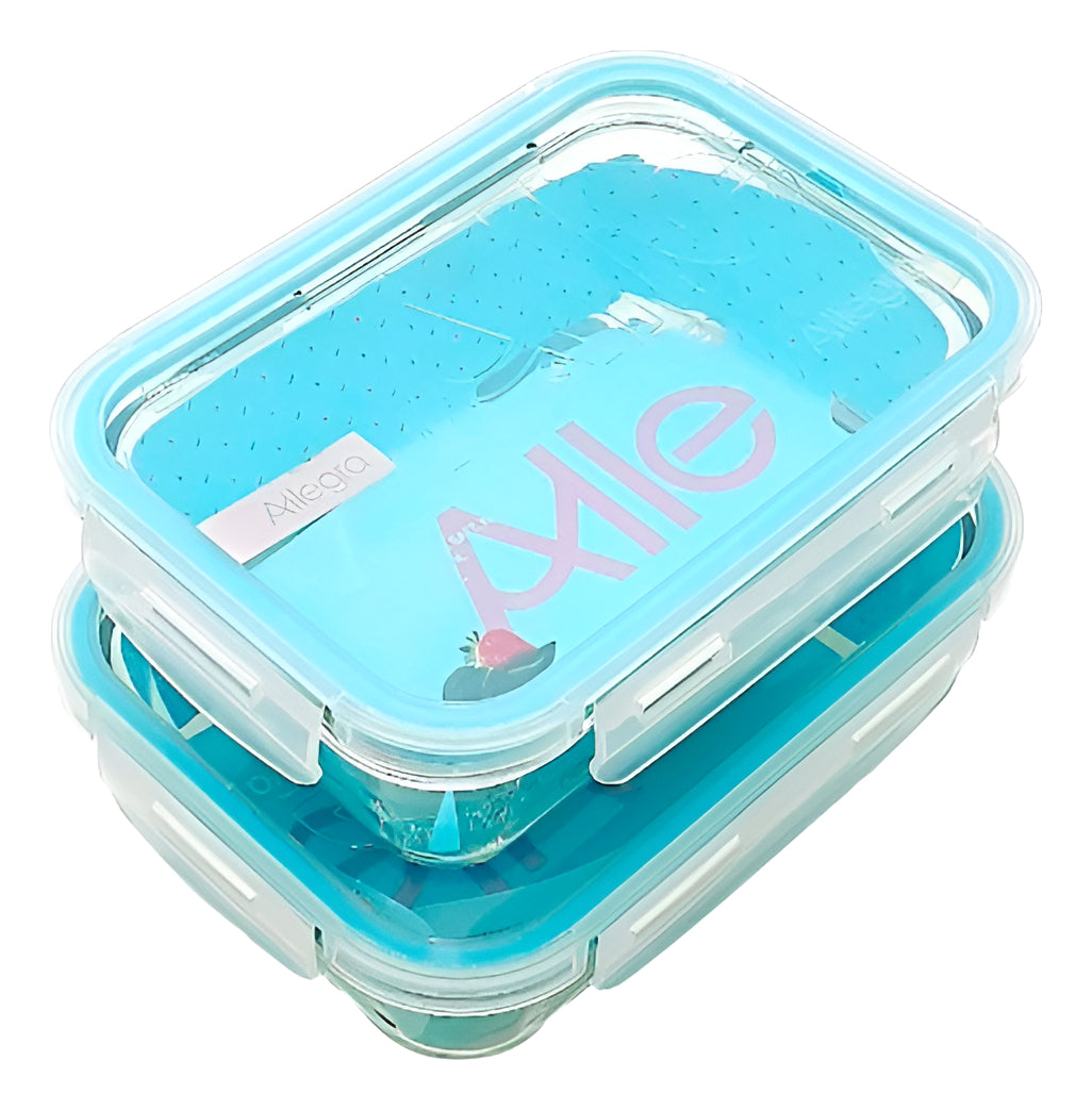 Pack 2 Herméticos De Vidrio Allegra (1000 Y 750 Ml)