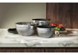 Bowls Acero Inoxidable Fensa 3 Unidades Tapa De Plástico Color Gris