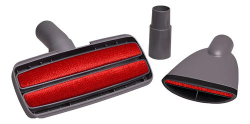 Accesorio Aspiradora Para Mascota - Kit Cepillos Gris