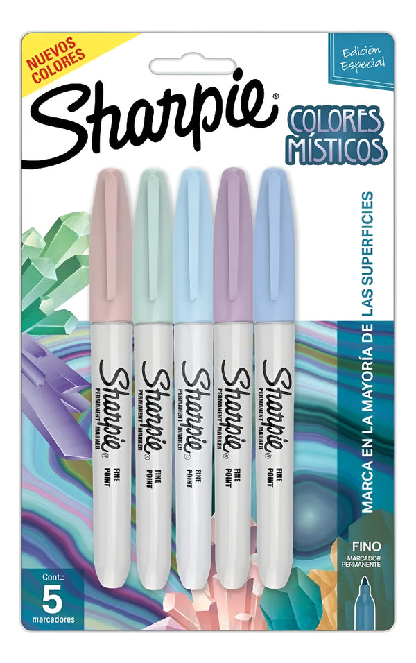 Marcadores Permanente Punta Fina Sharpie Mistic X5 Colores