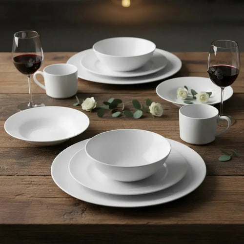 Set Vajilla Porcelana Hallen 30 Piezas Blanco Petra