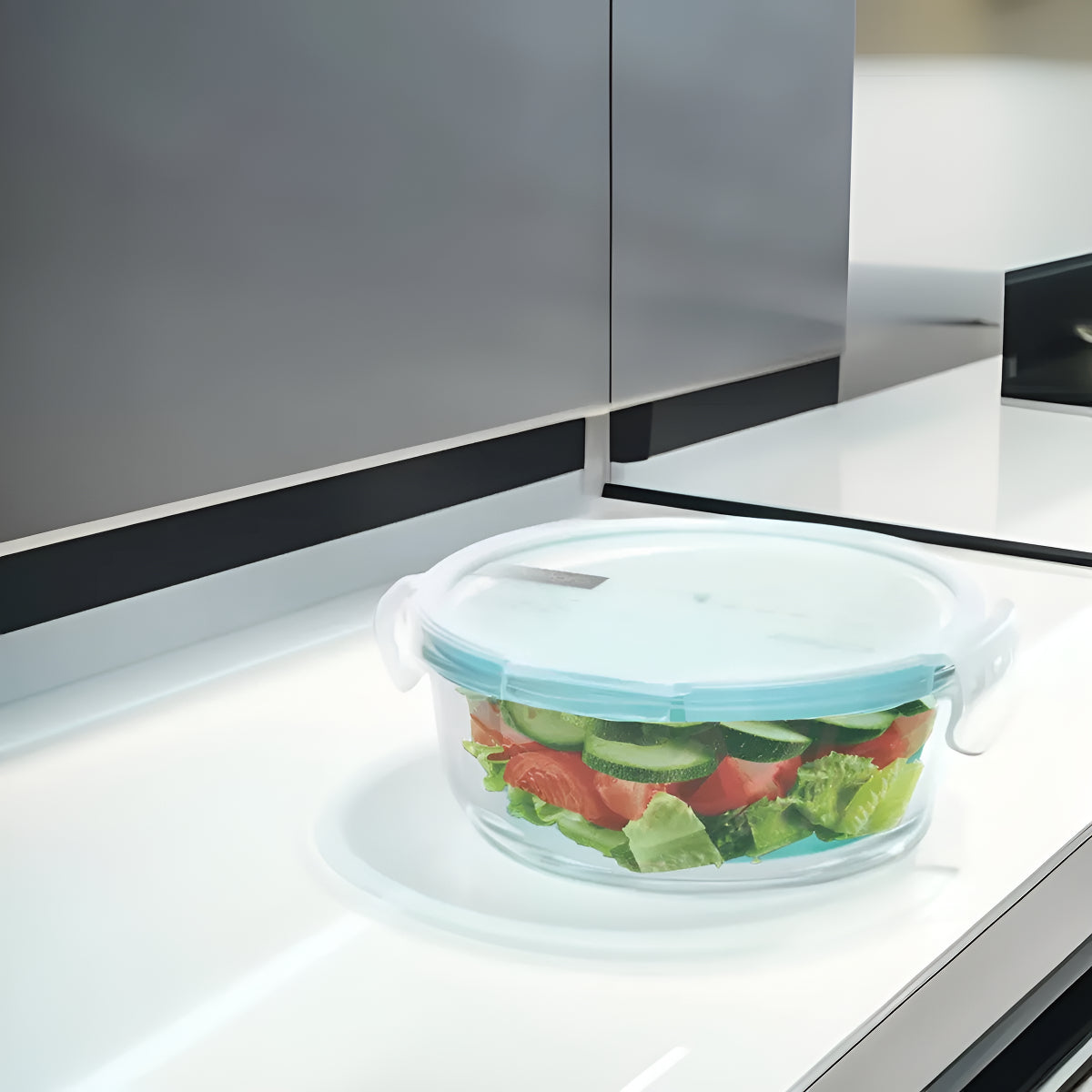 Pack 3 Herméticos Circulares Vidrio (720+320+320 Ml) Allegra