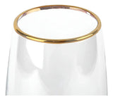 Set 4 Copas Flute Allegra Borde Dorado 180 Ml Transparente