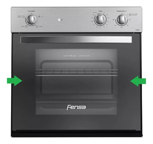 Vidrio Externo Repuesto Horno Fensa Fhe 1060 R / Spazio 140 Espejo