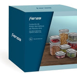 Set Contenedores De Plástico Herméticos Fensa 8 Unidades