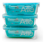 Pack 3 Herméticos De Vidrio De 1000 Ml Allegra
